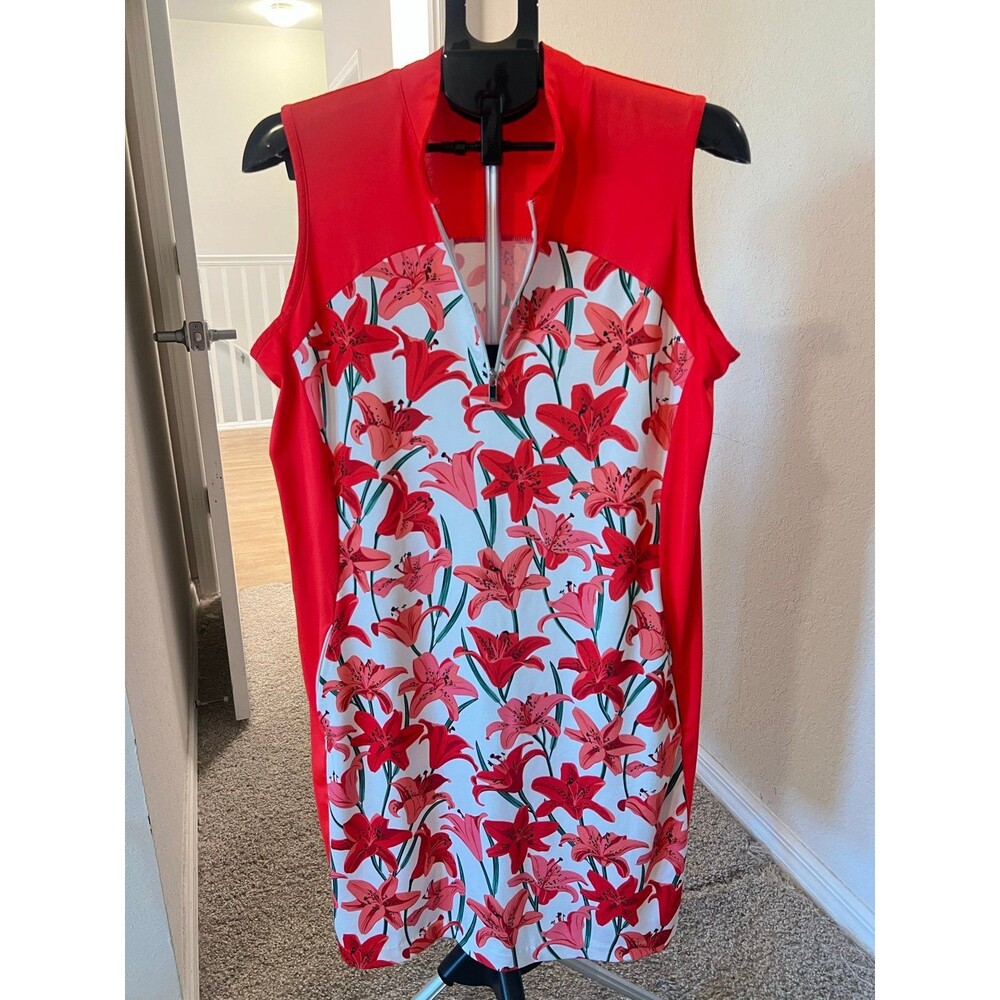 Tail Activewear Denia 36.5 Sleeveless Dress in Valencia Lillies Women’s Size XL - Picture 2 of 11